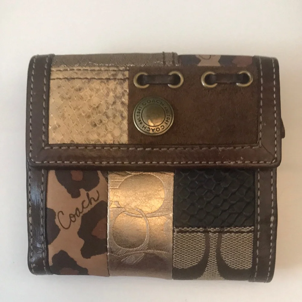 Coach Patchwork Bifold Wallet - Picture 1 of 13